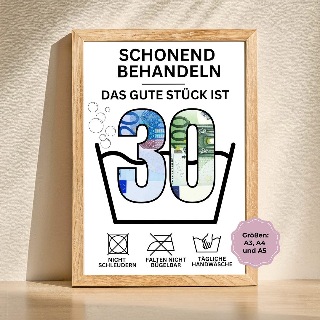30 Geburtstag Geschenk Geld