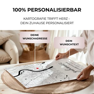 Personalisierte Stadtkarte mit Adresse & Name | Koordinaten Poster | Geschenk zum Einzug, Hochzeit oder Zuhause | Home sweet Home image 4