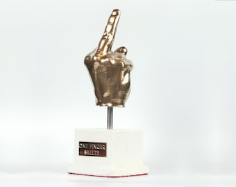 Personalised Middle Finger Hand Trophy