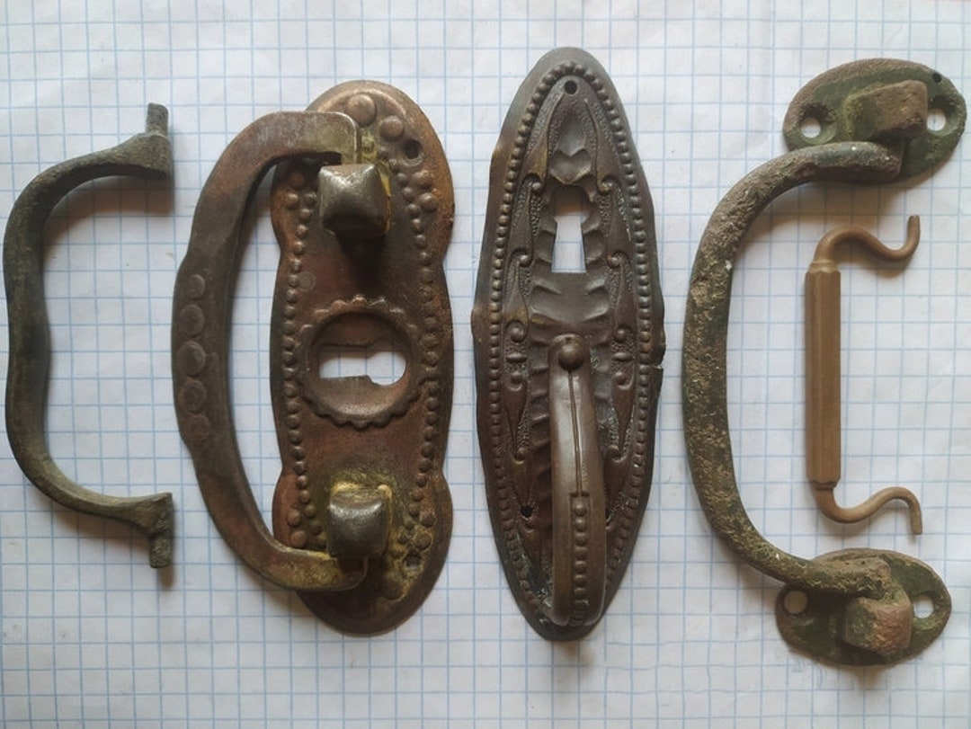 Set of Authentic Vintage Door Handles Elegant Entourage - Etsy
