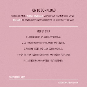 This is your step by step guide on how you download this Coquette Aesthetic PowerPoint Template / Canva Presentation Template after Purchase.
