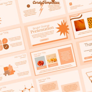 PowerPoint Template Bright Orange Business PowerPoint Presentation Template Canva Presentation Template PowerPoint Templates