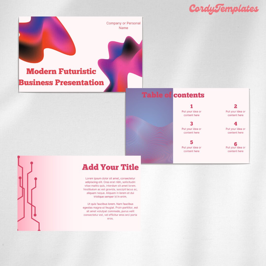Powerpoint Template Canva Business Presentation Template Red Modern ...