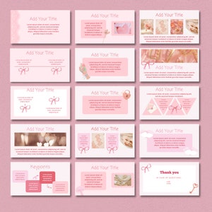 Last pages in the Coquette Aesthetic PowerPoint and Canva Presentation Template.
