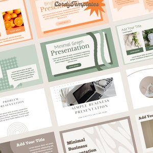 PowerPoint テンプレート バンドル PowerPoint 用の 4 つのシンプルでミニマルなモダンな PowerPoint テンプレート