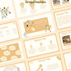 PowerPoint Template Professional Yellow Marketing Business Academic School or Work PowerPoint Template for PPT and Canva Presentations
