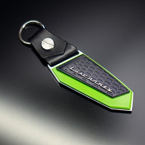 Lamborghini keychain,Green Keychain , Leather, Urus, Aventador, Huracan, murcielago, Gallardo, Countach, Present, Gift, Personalized