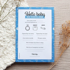 Babyshower invulkaarten Nederlands - Jongen
