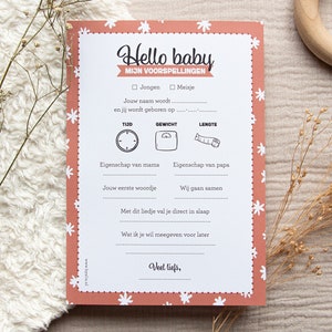 Babyshower invulkaarten Nederlands - Boho stijl