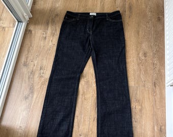 Pantalones vaqueros rectos de algodón azul marino para mujer de Toast. Talla: 14