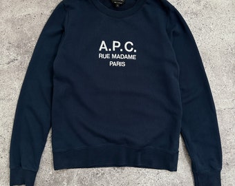 Marineblaues Sweatshirt mit großem Logo von APC