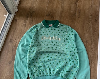 Camiseta vintage Dolphin de los 90 con monograma. Talla: XL