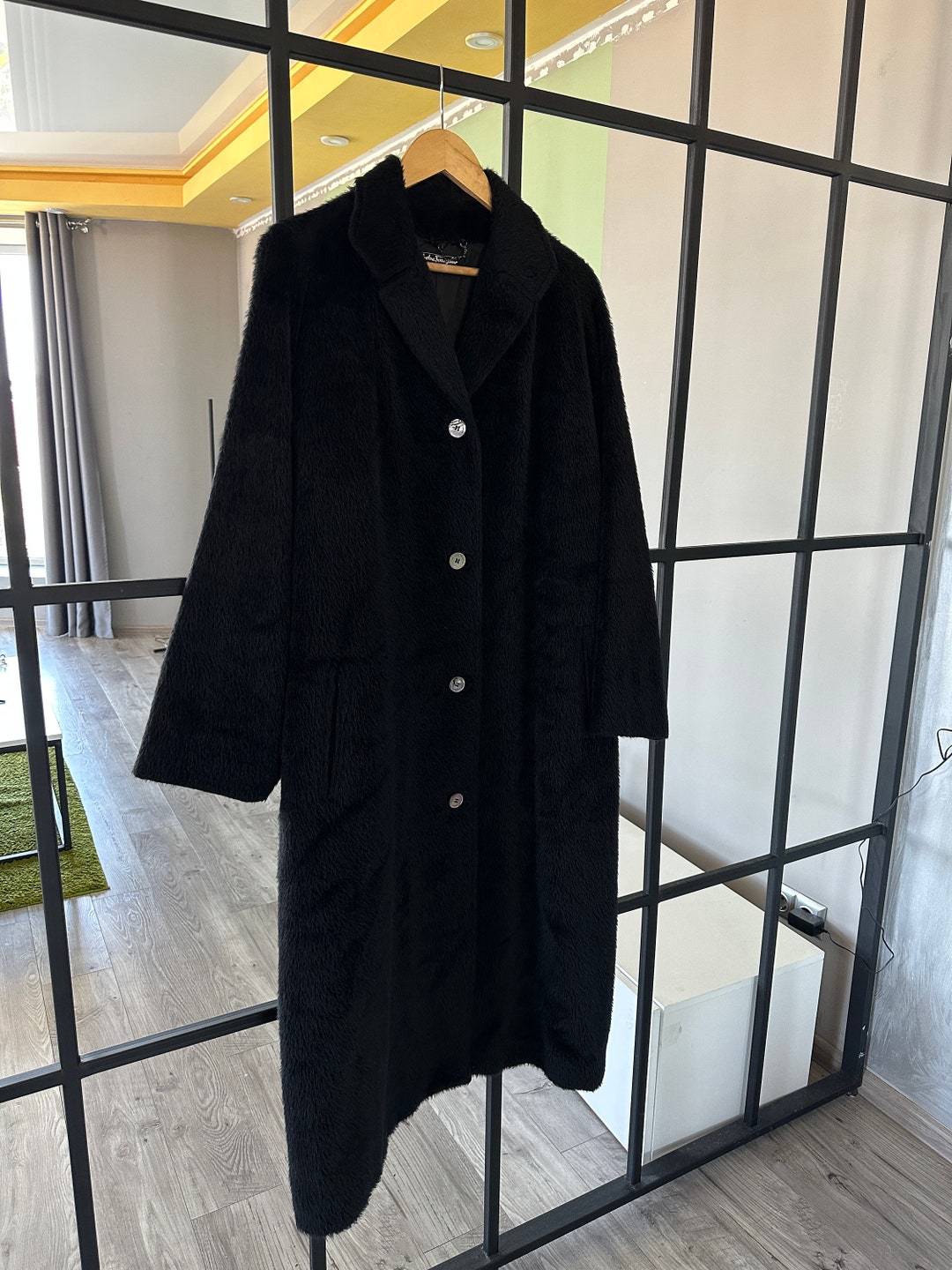 Salvatore Ferragamo Rare Fur Alpaca Coat - Etsy