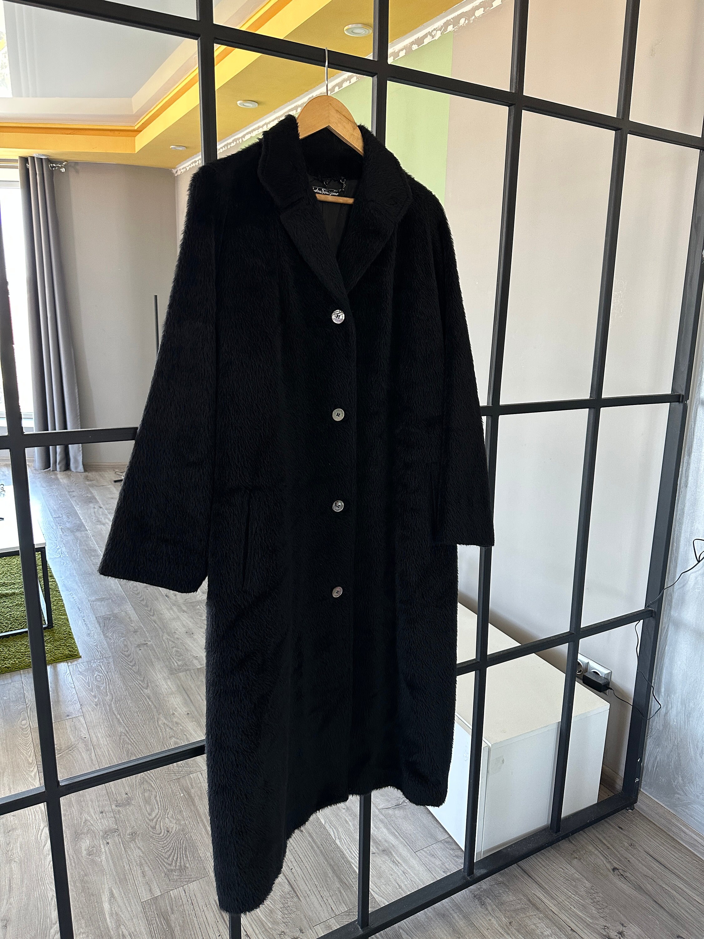 Salvatore Ferragamo Rare Fur Alpaca Coat - Etsy