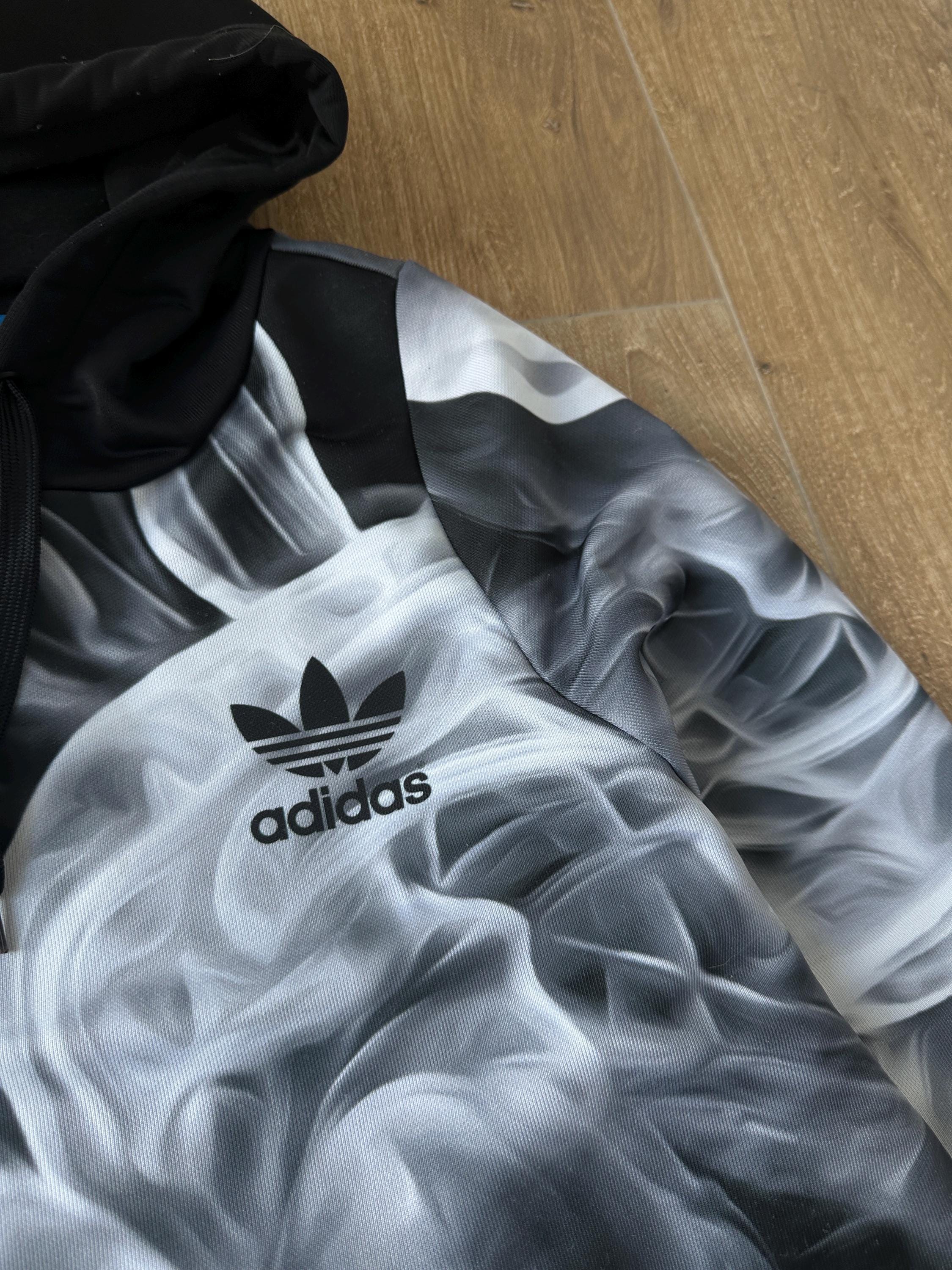 Adidas X Rita Ora Black White Smoke Graphic Hoodie Size: S - Etsy