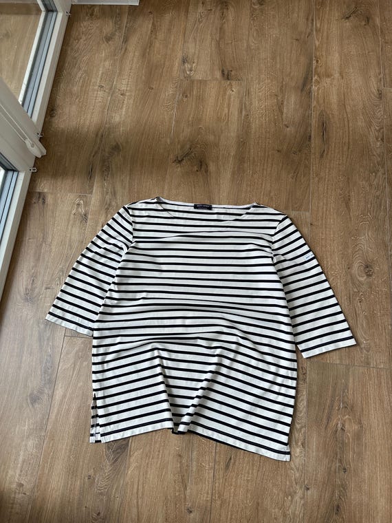 Saint James, Saint James women's 3/4 sleeves Striped Top t shirt Size: M