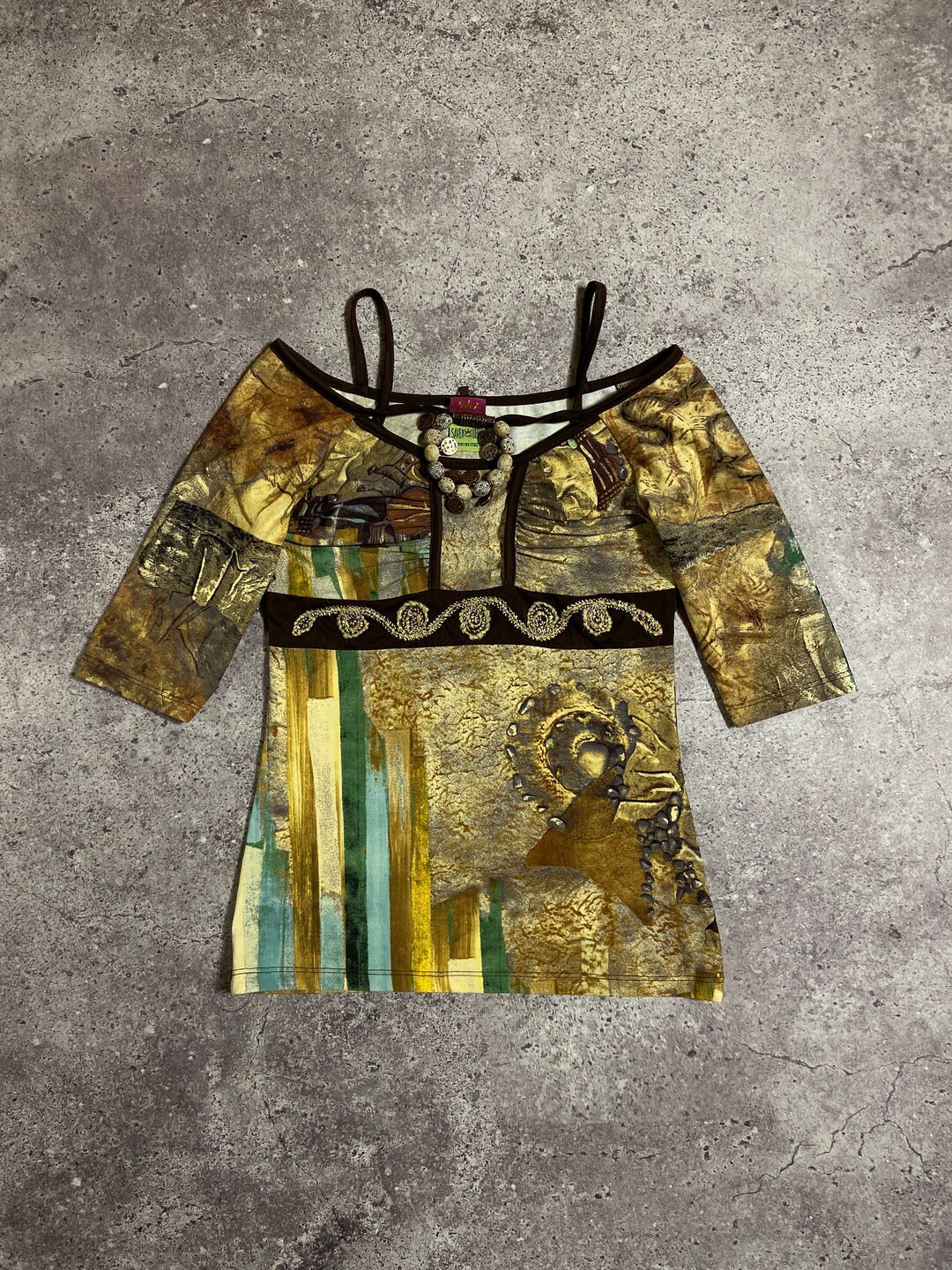 【TANINOSEI】SAVE THE QUEEN Top SAVE THE QUEEN Multicolour size M International in