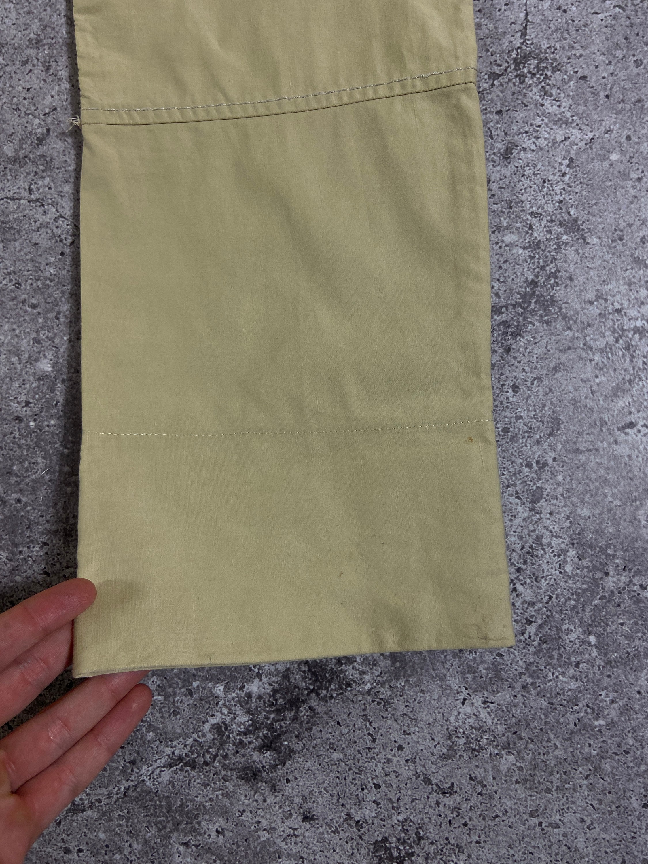 Pantalon Large Velours Beige Girbaud - Taille 36, Style Boho Chic - Occasion Très Bon état