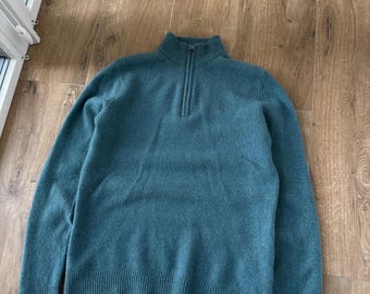 Jersey de cachemir con media cremallera para hombre de Pringle Of Scotland. Talla: M