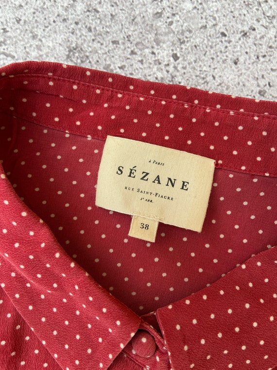 Sezane silk women’s buttons up shirt - image 4