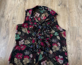 Bluzka damska Polo Ralph Lauren Flowers Tank Blouse Rozmiar: 10