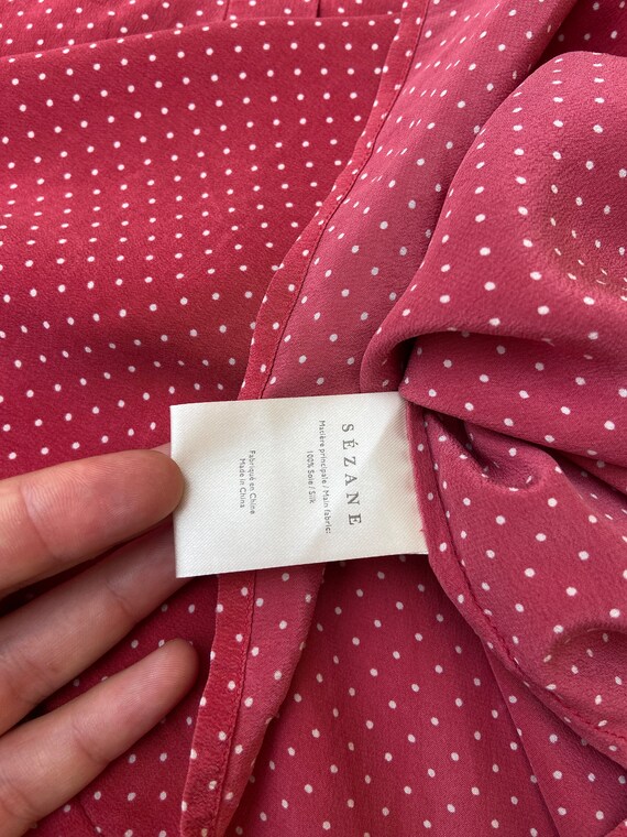 Sezane silk women’s buttons up shirt - image 3
