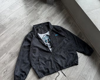 No Fear vintage monogram gray light big logo jacket