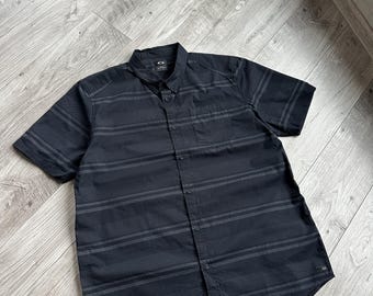 Koszula męska Oakley Vintage z krótkim rękawem w kolorze czarno-szarym Rozmiar: XL
