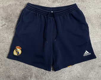 Pantaloncini Adidas del Real Madrid vintage in cotone anni '90