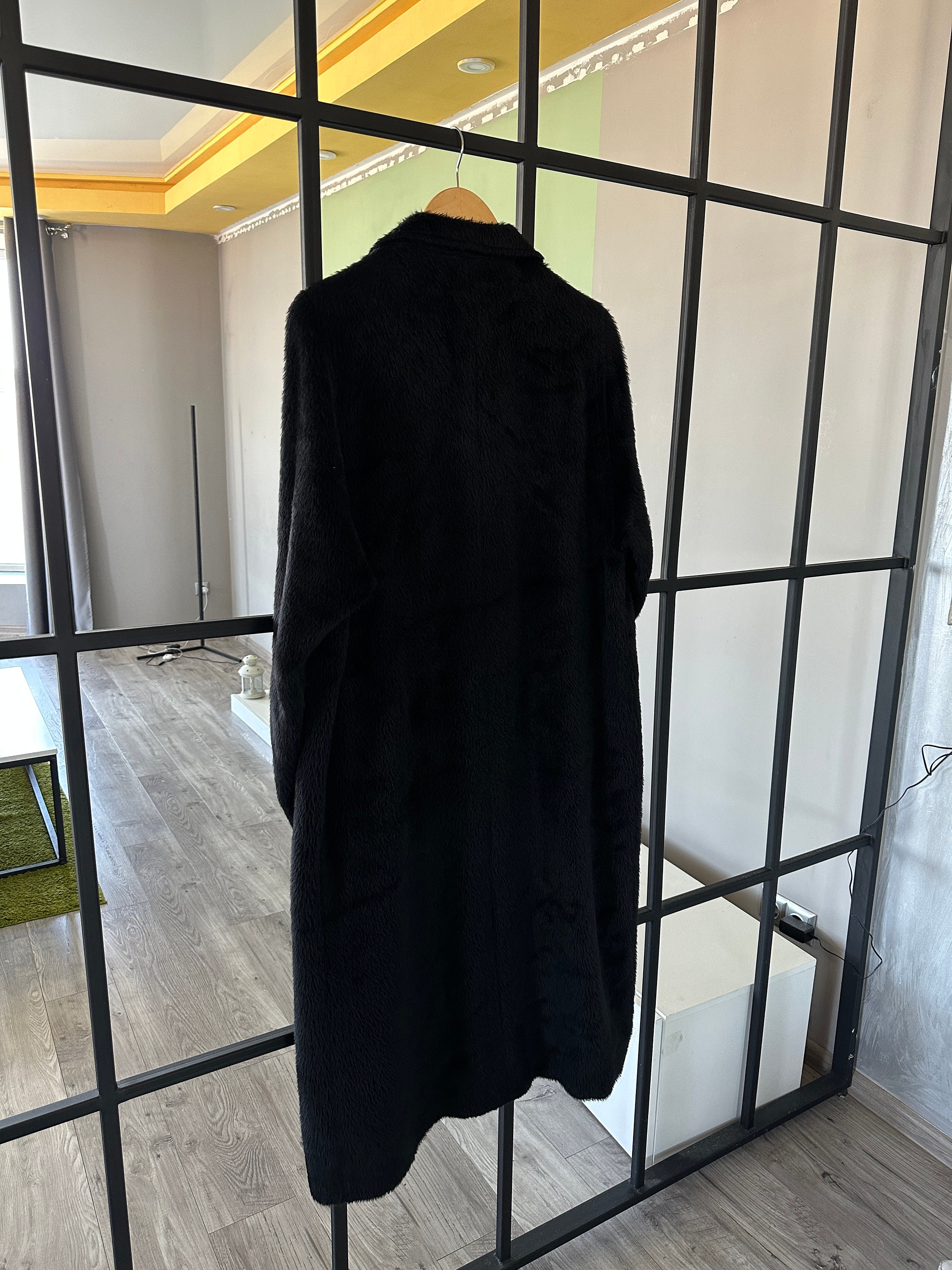 Salvatore Ferragamo Rare Fur Alpaca Coat - Etsy