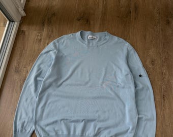Stone Island men's cotton Blue Light Jumper sweater Size: 3XL