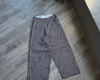 Ewa I Walla Women’s oversized avant gard striped pants trousers