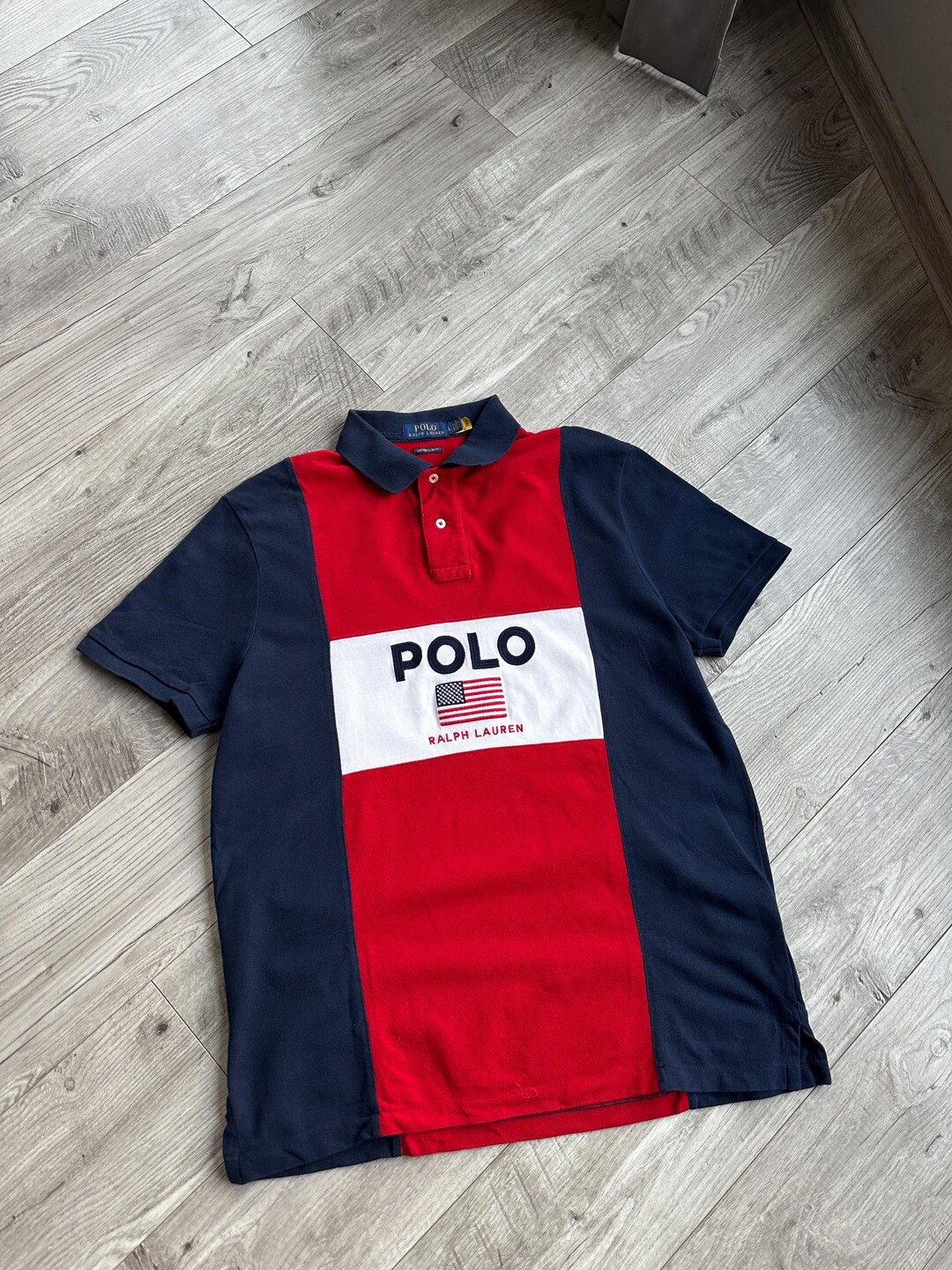 Polo Ralph Lauren Big Logo American Flag Men's Polo T Shirt Size: L - Etsy