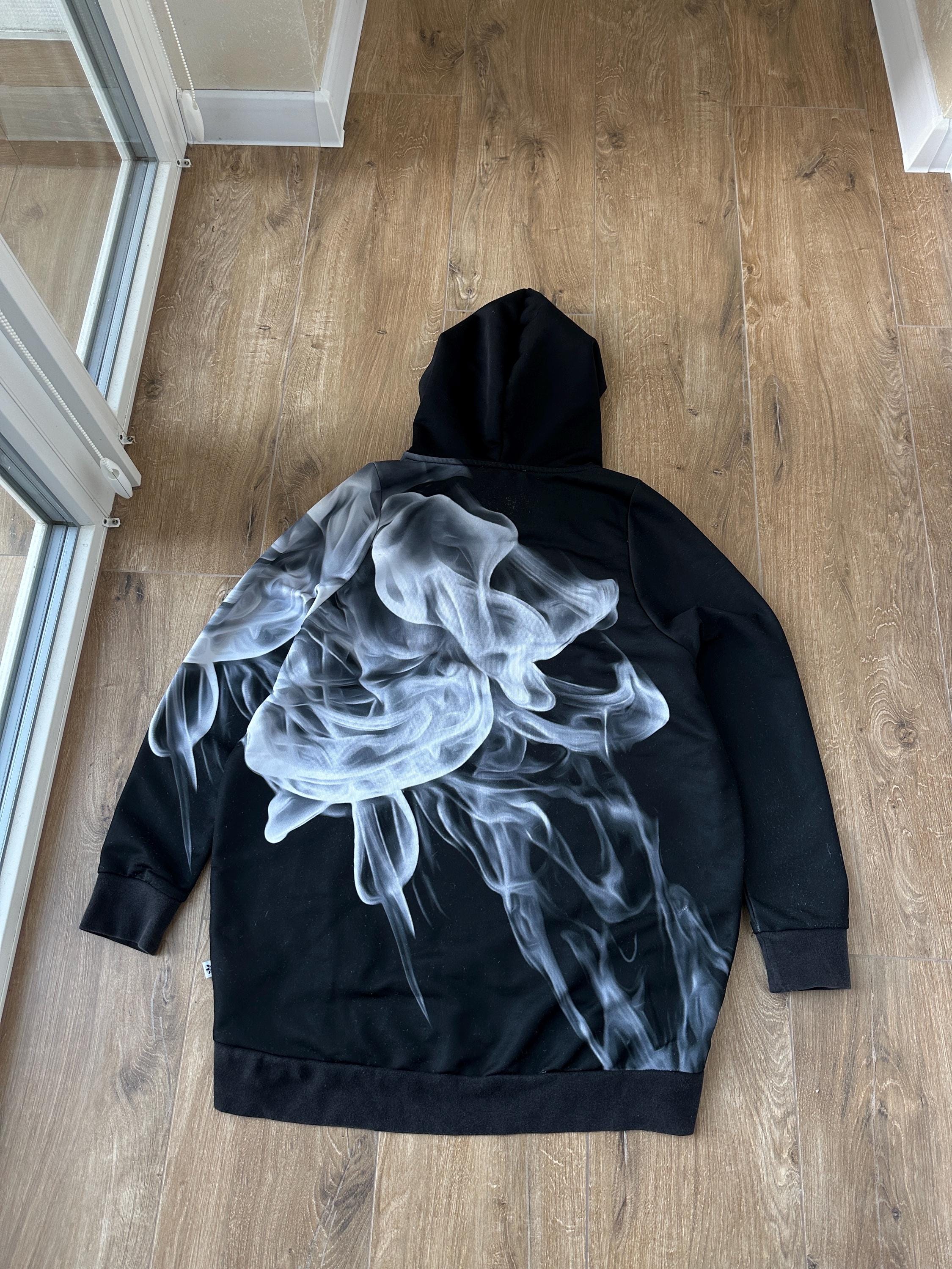 Adidas X Rita Ora Black White Smoke Graphic Hoodie Size: S - Etsy Adidas X Rita Ora Black White Smoke Graphic Hoodie Size: S - Etsy
