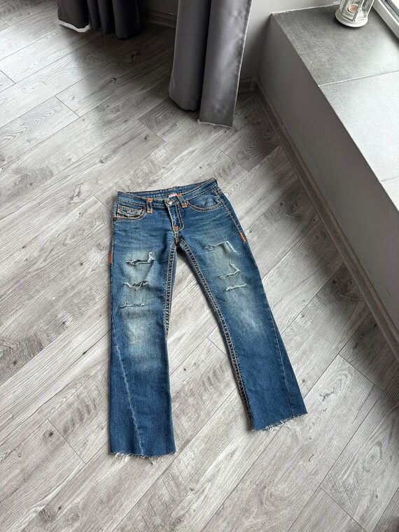 True Religion Vintage Women's Rare Joey Super T Blue Jeans