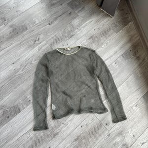 Vintage Made in France Japanese Avant Garde Y2K mesh women’s longsleeve
