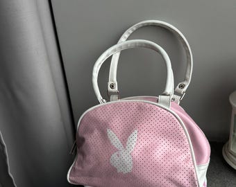 Minibolso vintage PlayBoy con logotipo raro en color rosa Y2K
