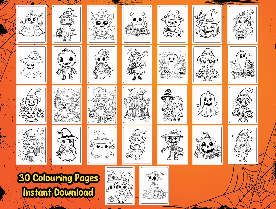 Halloween Colouring Pages - Kids Printable Pages - Kids Halloween ...