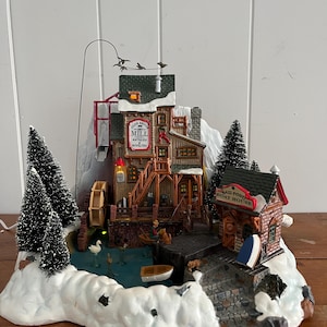 Lemax Carole Towne Olde Brook Grist Mill, seltene Lemax Weihnachtsdorf-Kollektion, Carole Towne Village Display
