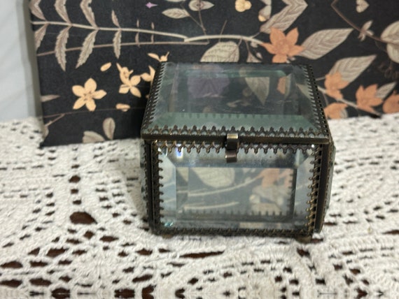 Gorgeous Glass Dresser Box, French Jewelry Box, T… - image 8