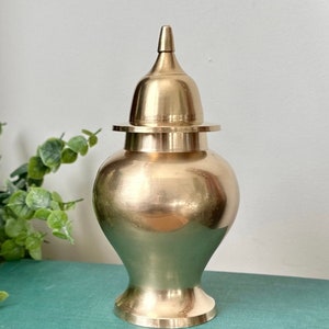 Vintage Brass Decorative Urn Candlestick 