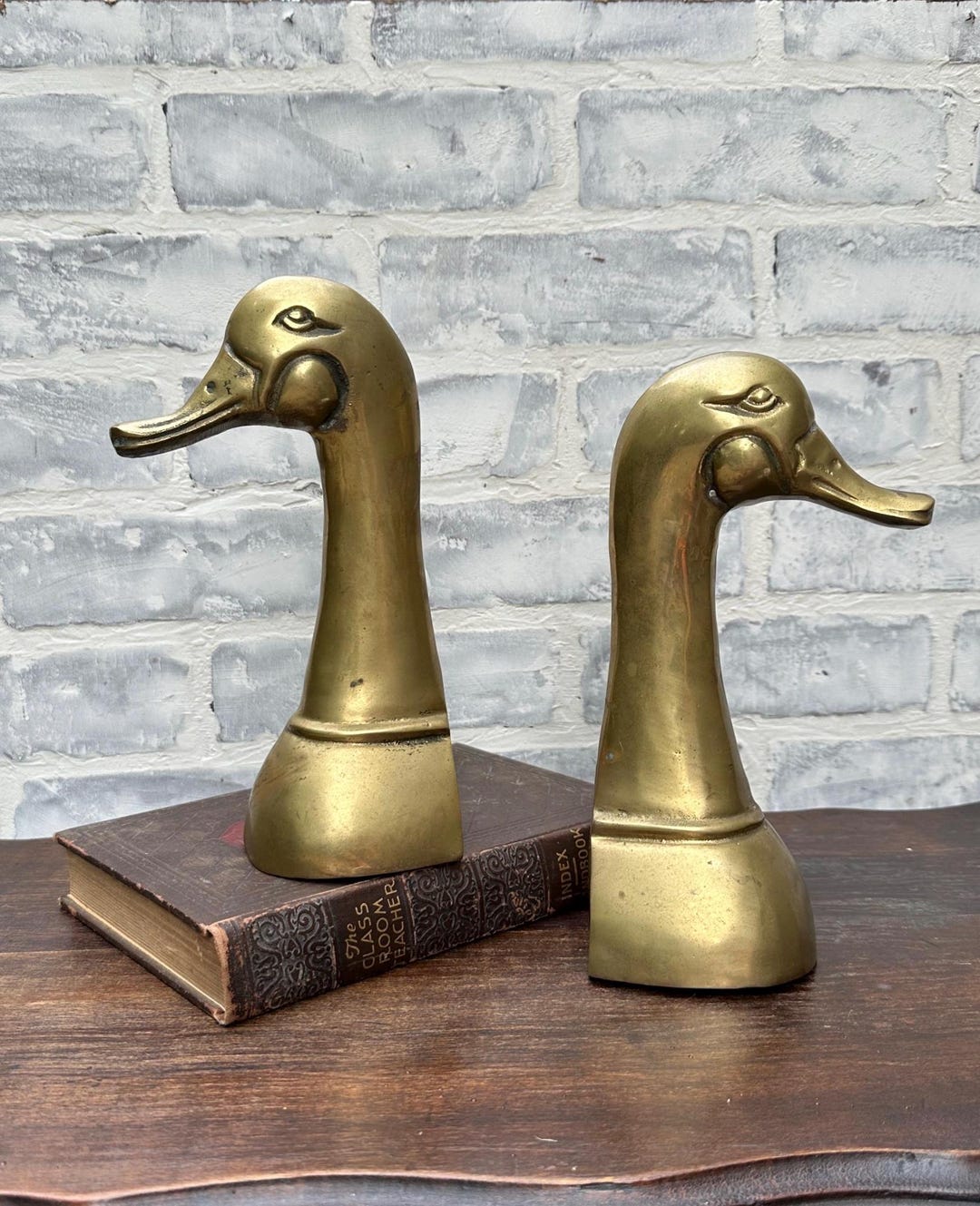 Best HD Pictures about  Brass Duck Head Bookends  with No AI Images