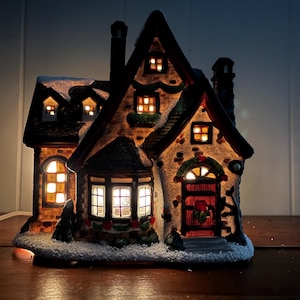 Vintage St. Nicholas Square Village: Grandma&#39;s House with Light