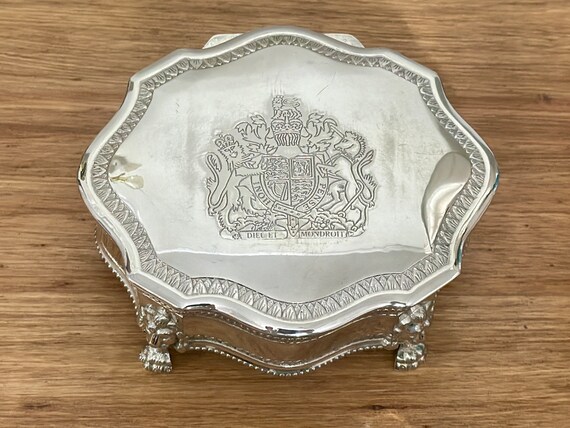 Vintage Silver Plated Jewelry Box; Ornate Casket … - image 10