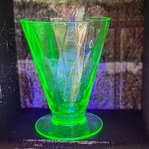 Uranium Glass; Collectible Glass; Antique Vaseline Glass; Glows Under UV Light; Vintage Barware; Shot Glasses