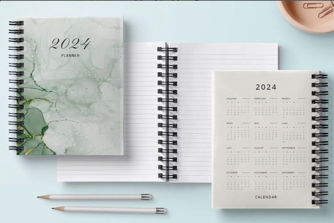 2024 Simple Monthly Planner Template Elegant Green gold Monthly 2024 Simple Monthly Planner Template Elegant Green gold Monthly