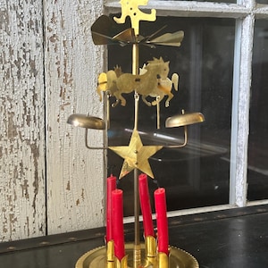 Vintage Swedish Christmas Angel Chimes; 2-in-1 Party Décor with Clown and Horses; Party Candles; Decorations; Chimes; Candleholders