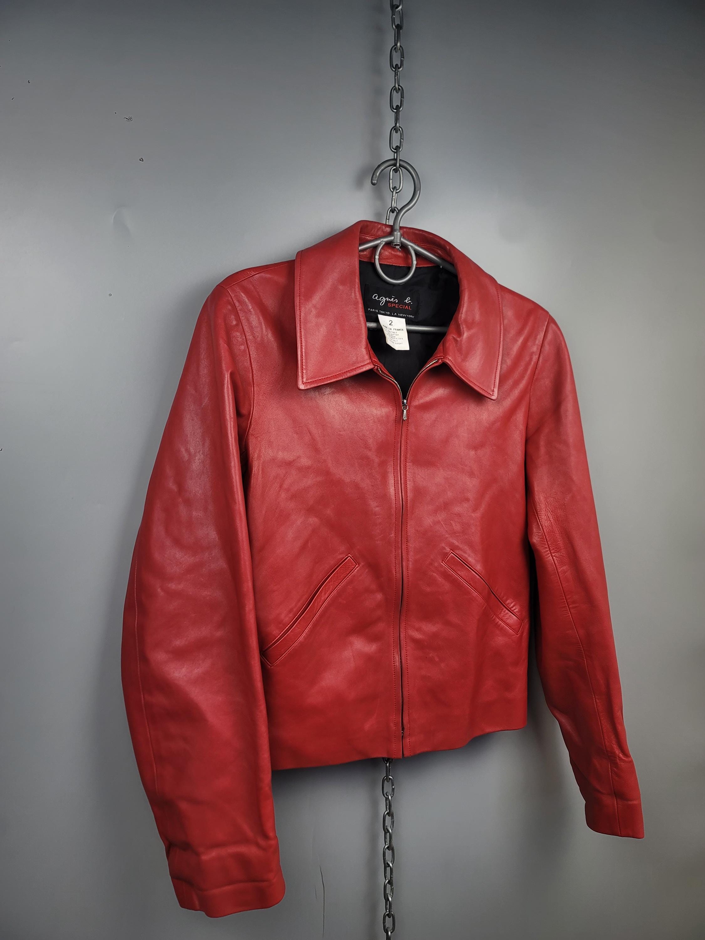 Vintage Agnes B Leather Jacket - Etsy