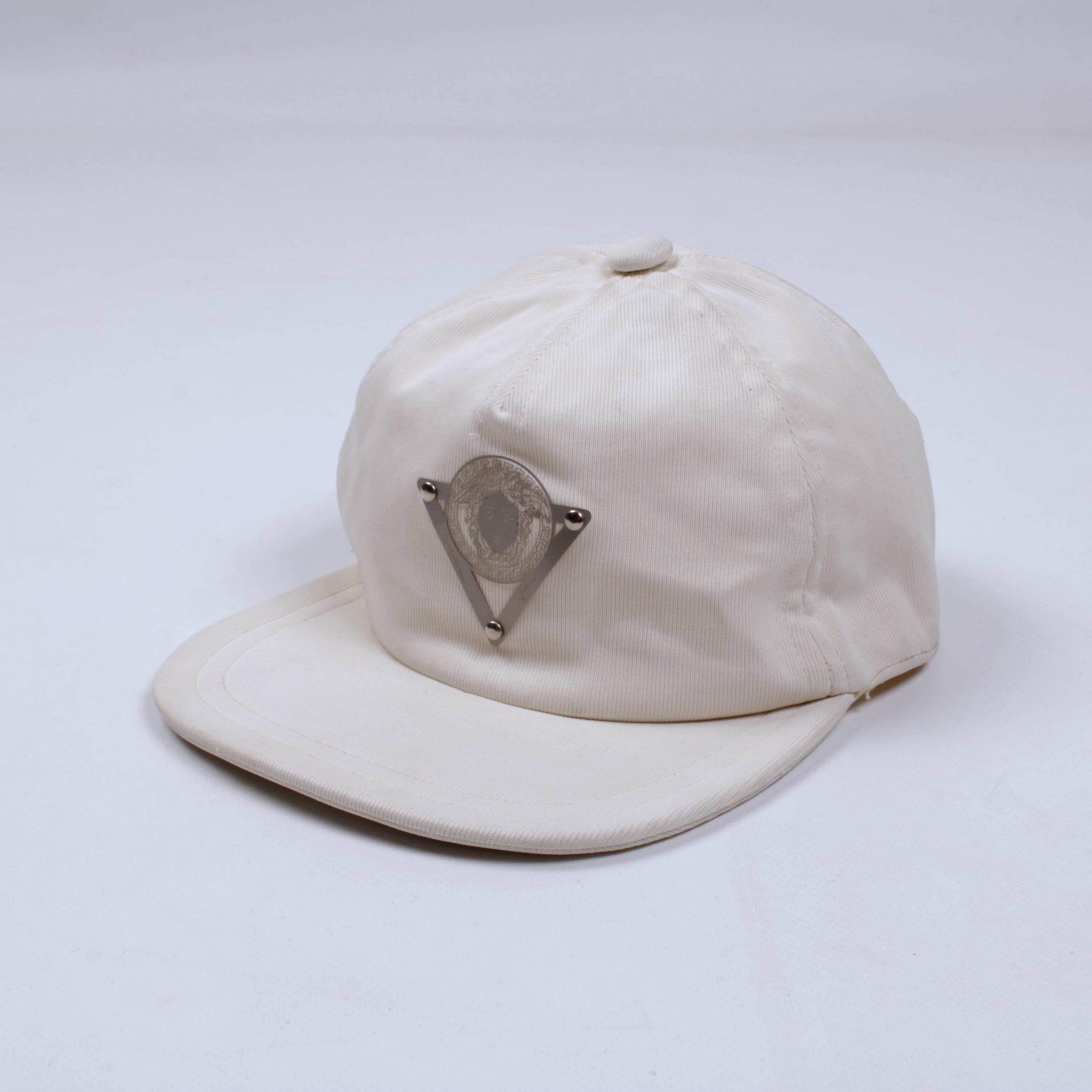 Versace Medusa Logo Print Ivory White Baseball Cap Hat size 58 Versace Unisex Logo Print Medusa Head Black Baseball Cap Hat main image 4