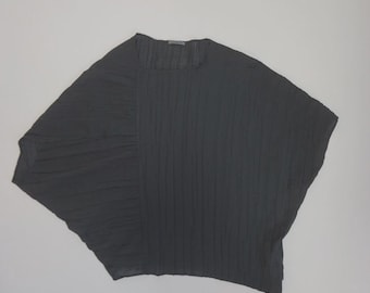 OSKA Black Asymmetric Wool Blend Crew Neck Avant Garde Oversize Blouse Size 1